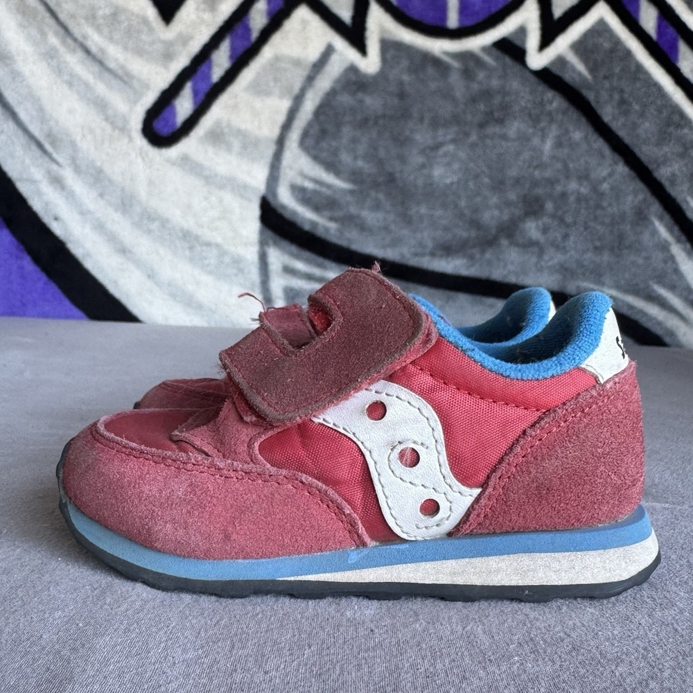 Size 7c - Saucony Original Jazz Low Pro Kids Boys‎ Shoes Red Sneakers SL267018